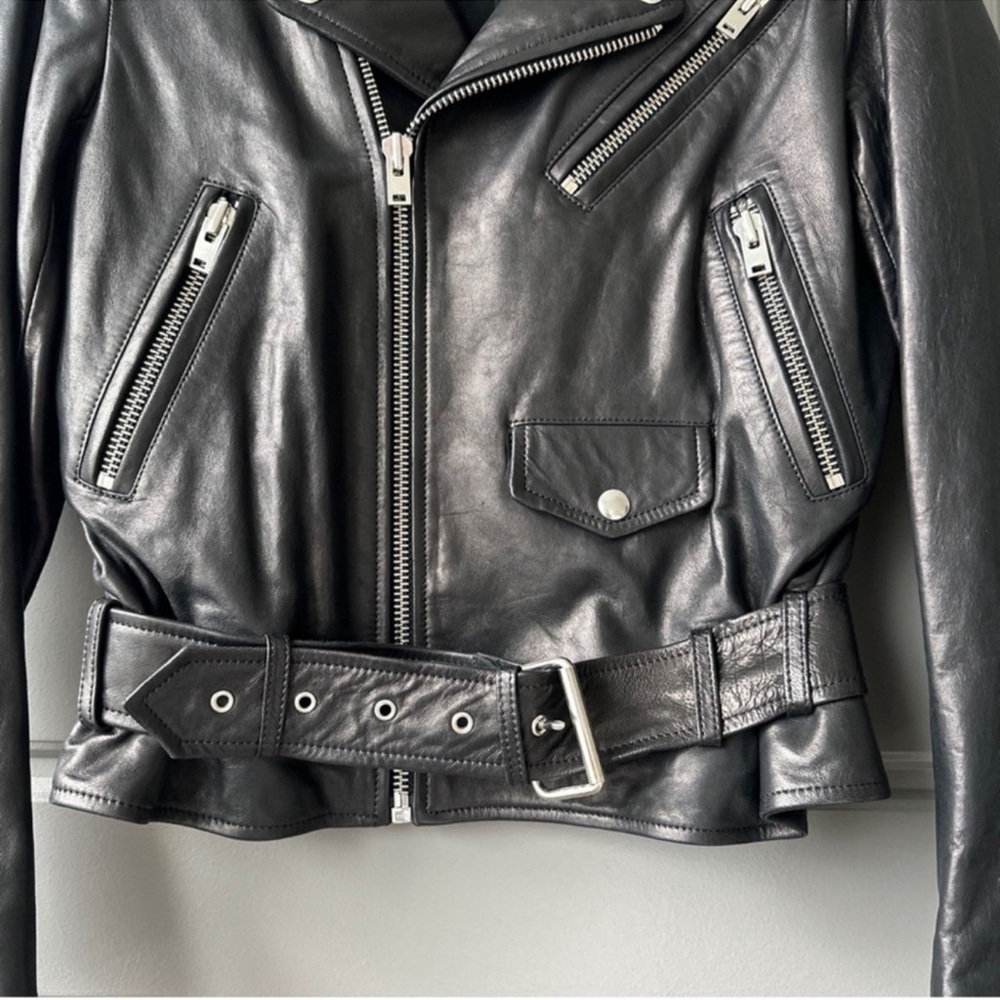 IRO Noreta studded black leather jacket size 36 us 4 - Picture 7 of 10